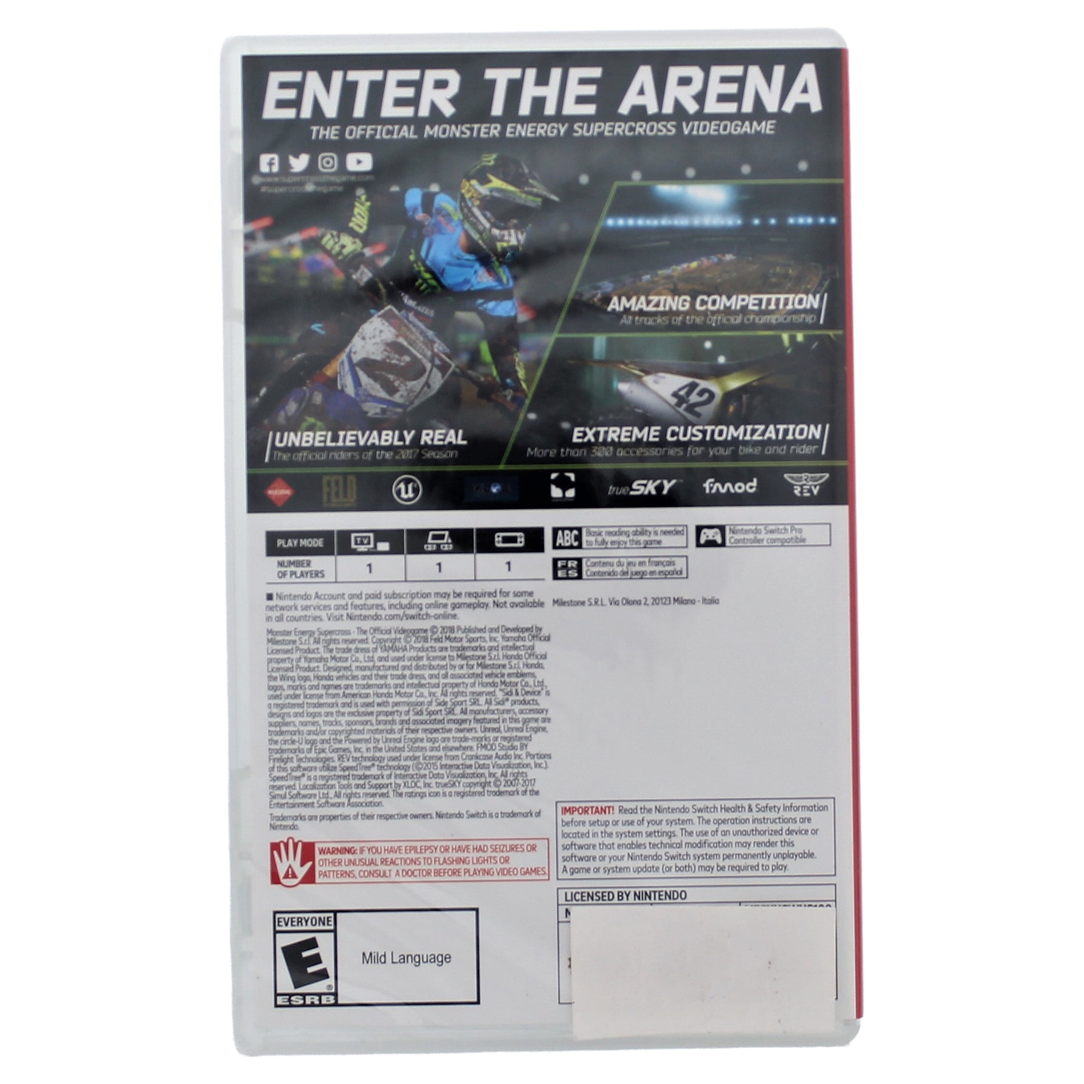 Monster Energy Supercross Official Game - Nintendo Switch
