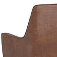 thumbnail image 6 of Simpli Home Robson 31 inch Wide Contemporary Accent Chair in Distressed Saddle Brown Faux Leather, 6 of 14