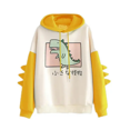 thumbnail image 3 of Sudadera con capucha de dibujos animados de dinosaurios para mujer, sudadera de moda informal con estampado de manga larga, estilo coreano, tops con empalme, ropa Kawaii, 3 of 5