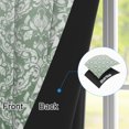 thumbnail image 3 of Nanqianyi Dark Green Damask Blackout Curtains,Grommet Top,Thermal Insulated,Set of 2 Panels,42x63 Inch, 3 of 6