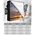 thumbnail image 2 of Independence Day Outdoor TV Cover 30 to 32 Inch Weatherproof, American Flag Butterfly Grey Plaid 600D Oxford TV Covers with Waterproof Zipper, Outside Flat TV Screen Protector Size 30"Wx19"Hx4.5"D, 2 of 7