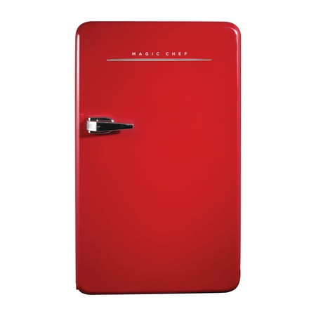Magic Chef MCR32CHR 3.2-Cu. Ft. ENERGY-STAR Certified Retro Mini Fridge with Manual Defrost (Red)