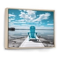 thumbnail image 2 of Designart "Pier of Dreams Turquoise Lakehouse Serenity I" Nautical & Beach Floater Framed Canvas Art Print, 2 of 7