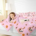 thumbnail image 4 of jejeloiu Horror Ghost Autumn Pumpkin Flower Happy Halloween Twin Comforter Set,Reversible Super Cozy Children Bedding,2 Pieces, 4 of 8