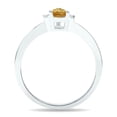 thumbnail image 2 of SZUL Women's Citrine and Diamond Classic Band in 10K White Gold, 2 of 5
