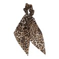 thumbnail image 4 of Unique Bargains 1 Pc Leopard Tie Triangle Ribbon Scrunchies Coffee Color, 4 of 5