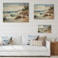 thumbnail image 4 of Designart "Coastal Serenity Rocky Beach painting II" Nautical & Beach Print on Natural Pine Wood, 4 of 5