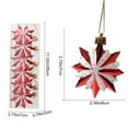 thumbnail image 3 of PEIBang 6 Pcs Christmas Ornaments Set,Glitter Star Ornaments for Christmas Tree,Red and White Hanging Star Ornaments for Xmas Tree Holiday Party Decor, 3 of 6