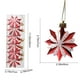 thumbnail image 3 of Conjunto de adornos para árbol de Navidad de 6 | Estrella de Múltiples Puntos y Cinco Puntas | Plástico Rojo Blanco | Decoración navideña | Acabado brillante con purpurina | 28x7cm | Decoraciones, 3 of 6