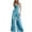 Blue, variant on XWSHYW Womens Jumpsuits Leisure Loose Fit Comfort Waist Long Jumpsuits Plus Size Sleeveless Floral Pattern Romper