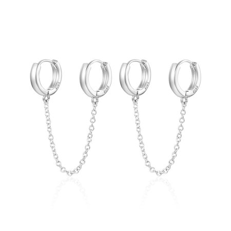 Tilga Women's Sterling Silver/18K Gold Plated Short Tassel Earrings. Lightweight, stylish, and hypoallergenic.