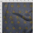 thumbnail image 3 of oneOone Cotton Flex Grayish Blue Fabric Chevron|Floral & Women Block Quilting Supplies Print Sewing Fabric By The Yard 40 Inch Wide, 3 of 4