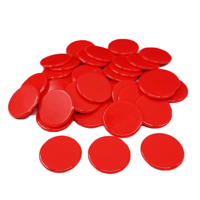 Chips Marcadores de Fun Family Club Suministros de juegos para niños Contar juguetes de matemáticas Plástico 19 mm 100PCS / Set Vogacara WJ3911-10