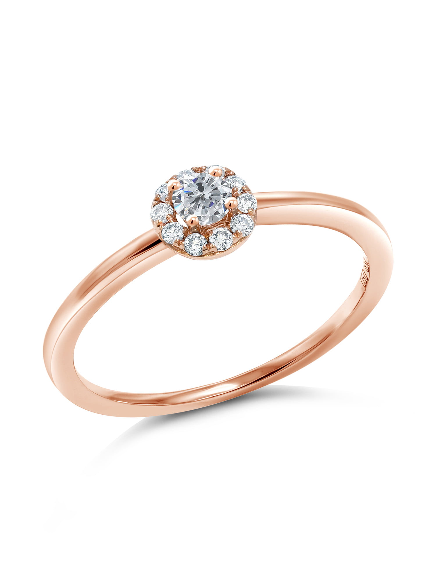 Aanpassing Plakken Aan boord Gem Stone King 10K Rose Gold Lab Grown Diamond Women's Engagement Ring  (0.15 Cttw, Round G-H Color, VS1-VS2 Clarity) - Walmart.com
