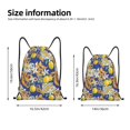 thumbnail image 2 of Xecao Sicilian Style Pattern Sports Drawstring Backpack - String Swim Gym Bag with Wet Proof Pocket for Women&Men-Medium, 2 of 6