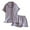 Purple, variant on Gunia Summer Pajamas For Women Set Cotton Crepe Summer Thin Soft Lapel Short Sleeved Shorts Loving Home Wear Pajamas Set Sleepwear Pjs M-Xl