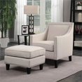 thumbnail image 3 of Spirit up Art 30" Wide Fabric Tufted Armchair in White, 3 of 8