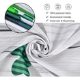 thumbnail image 5 of St. Patrick''s Day Gnome Shower Curtain, Clover Shamrock Leaf 17th March Irish Luck Farmhouse Tree Machine Washable Waterproof Fabric for Bathroom Bathtub Decor with Hooks 72x72, 5 of 6