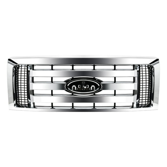 HOUGEET Front Bumper Upper Grill Fit for 2009-2014 for Ford F-150 F150 XLT,Chromed
