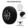 thumbnail image 2 of Goofa Rose Red Glitter Pattern Universal Tire Cover for Jeep, SUV, Truck, and Trailer – Waterproof, UV-Resistant,Easy to Install, Fits 14"-17" Tires-14 inch, 2 of 6