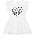 thumbnail image 3 of Inktastic I Love My Big Bro in Black Chalk Heart Girls Baby Dress, 3 of 5