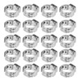 thumbnail image 1 of 20Pcs Hose Clamp Improves Corrosion Resistance Resistance Ability Adjustable Double Wire Hose Clamp for Industrial9.6-11.3mm, 1 of 5