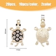 thumbnail image 2 of 20Pcs 2 Colors Turtle Charm Pendants Silver and Golden Hand Ornament Diamond Encrusted Turtle Animal Beads for Earring Necklace Bracelet Jewelry DIY Making DIY, 2 of 5