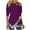 Purple, variant on XFLWAM Women's Cold Shoulder Long Sleeve Top Casual Sequin Tunic Blouse T-Shirts Gray XL