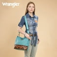 thumbnail image 3 of Wrangler Hobo Bags for Women Vegan Leather Top Handle Shoulder Purses and Handbags, Western Turquoise, 3 of 7