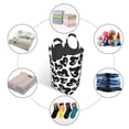 thumbnail image 5 of YFYANG 50L Foldable Laundry Hamper, Waterproof Oxford Fabric Black Abstract Heart Doodle Laundry Bag Laundry Baskets, 5 of 6
