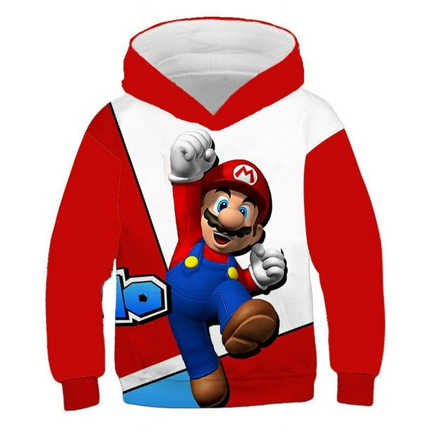 Children's Cartoon Hoodie Mario Brothers Cosplay Sweatshirt Long Sleeve  Children's Super Mario Boys and Girls' Top 4T-14T Top - AliExpress