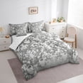 thumbnail image 3 of Manfei Grey Gothic Skull 7-Piece Twin Bedding Sets for Boys Girls,Bohemian Damask Bedding Comforter Set,Exotic Style Breathable Sheet Sets,Luxury Bedroom Decor,Reversible, 3 of 8