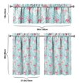 thumbnail image 6 of Kitchen Curtains 36 Inch Short - 3 Panel Set, Flamingo Tropical Bird Print, Rod Pocket Window Curtain, 100% Polyester for Hawaiian Summer Beach Decor, Easy Wash, 6 of 6