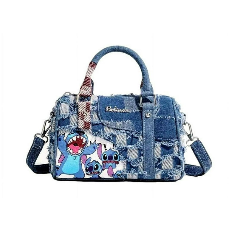 stitchショルダーバッグ Mainstreet Classics Stitch Handbag, Cartoon Denim Purse, Shoulder