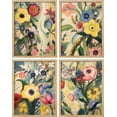 thumbnail image 2 of PixonSign Framed Wall Art Vibrant Impressionist Flowers Prints, Set of 4 Colorful Floral Pastel Paintings, Multicolor Wall Décor, Farmhouse/Country Adhesive Canvas Posters - 8"x10" Natural, 2 of 5