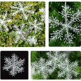 thumbnail image 4 of (22cm)60pcs Christmas Decorations Snowflake White Plastic Artificial Snow, 4 of 5
