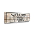 thumbnail image 3 of Stupell Industries Cabin Welcome Sign Rustic Pine Trees Text Design, 24 x 10, Design by Kim Allen, 3 of 5