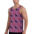 thumbnail image 2 of Lsque Leopard Print Pattern Mens Tank Tops Muscle Athletic Quick Dry Sleeveless Workout Fitness T Shirts Beach Tank Top, Loose-fit Sleeveless Shirt for Men-Large, 2 of 7