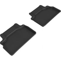 3D MAXpider Second Row Custom Fit All-Weather Floor Mat for Select Hyundai Genesis Models - Kagu Rubber (Black)