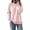 Pink, variant on Sweaters for Women Stripe Side Slit Casual Loose Long Sleeve Tops Fall Winter Pullover Knit Blouse Daily Wear