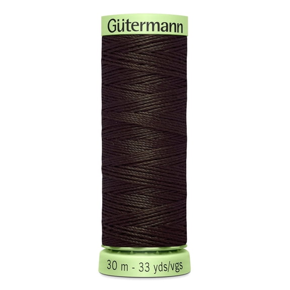 Gutermann Top Stitch Heavy-Duty Brown Thread, 33 yd.
