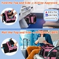 thumbnail image 2 of Top and Side Expandable Pet Carrier 18x11x11 Inches Delta United Airline Approved, Soft-Sided Carrier for Small Cats and Dogs with Locking Safety Zippers and Anti-Scratch Mesh(Pink), 2 of 13