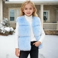 thumbnail image 2 of UAYOTSE Kids Girls Vest Winter Padded Open Front Sleeveless Outwear Toddler Thick Fuzzy Warm Fleece Jackets,Sizes 4-5 Years, 2 of 4