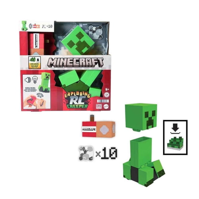 Figura de Acción MATTEL Minecraft Creeper Explosivo con Control Remoto