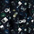 thumbnail image 5 of Mainstays Kids Gamer Glow-in-the-Dark Blackout Curtain Panel, Rod Pocket with Back Tabs, Navy Blue, 38 in x 84 in, 1 Panel, 5 of 10