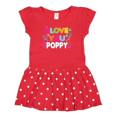 

Inktastic I Love You Poppy with Flowers Gift Baby Girl Dress