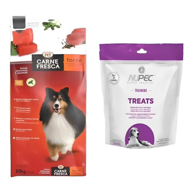 CARNE FRESCA FORCE 20 KG + Nupec Treats Training 180 Grs.