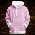 thumbnail image 2 of NMMUED Christmas Hoodie Sherpa Hoodie Christmas Womens Clothing Plain Hoodies for Women Christmas Tops for Women Womens Hoodies Pullover Holiday Tops for Women Purple L, 2 of 4