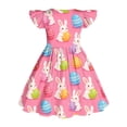 thumbnail image 5 of NAISIBABY Girls Casual Dresses, Crewneck Ruffles Sleeveless Cute Prints Summer Flowy Sundress Hot Pink Size 8, 5 of 5