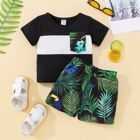 

Hunpta Toddler Boys Girls Short Sleeve Prints T Shirt Tops Shorts Kids Outfits